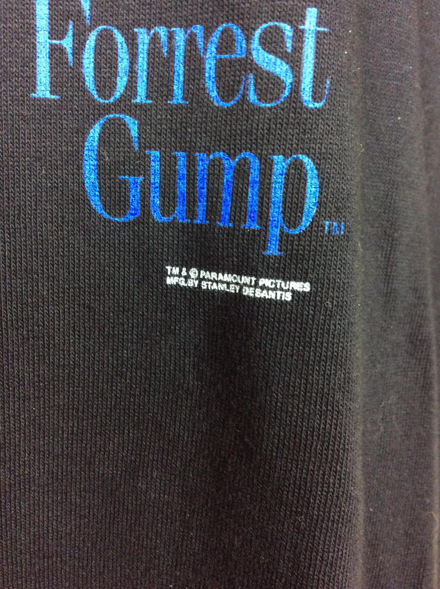 Vtg 90s Forrest Gump Stupid is as Stupid Does T-shirt Black M