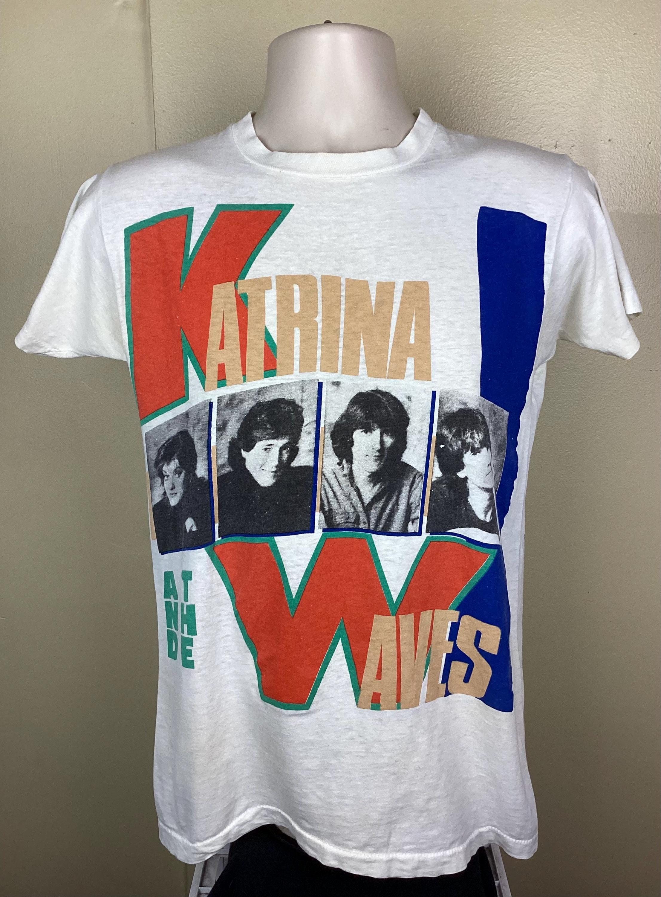 Vtg 1985 Katrina and the Waves T-shirt White S/M 80s New Wave Pop 