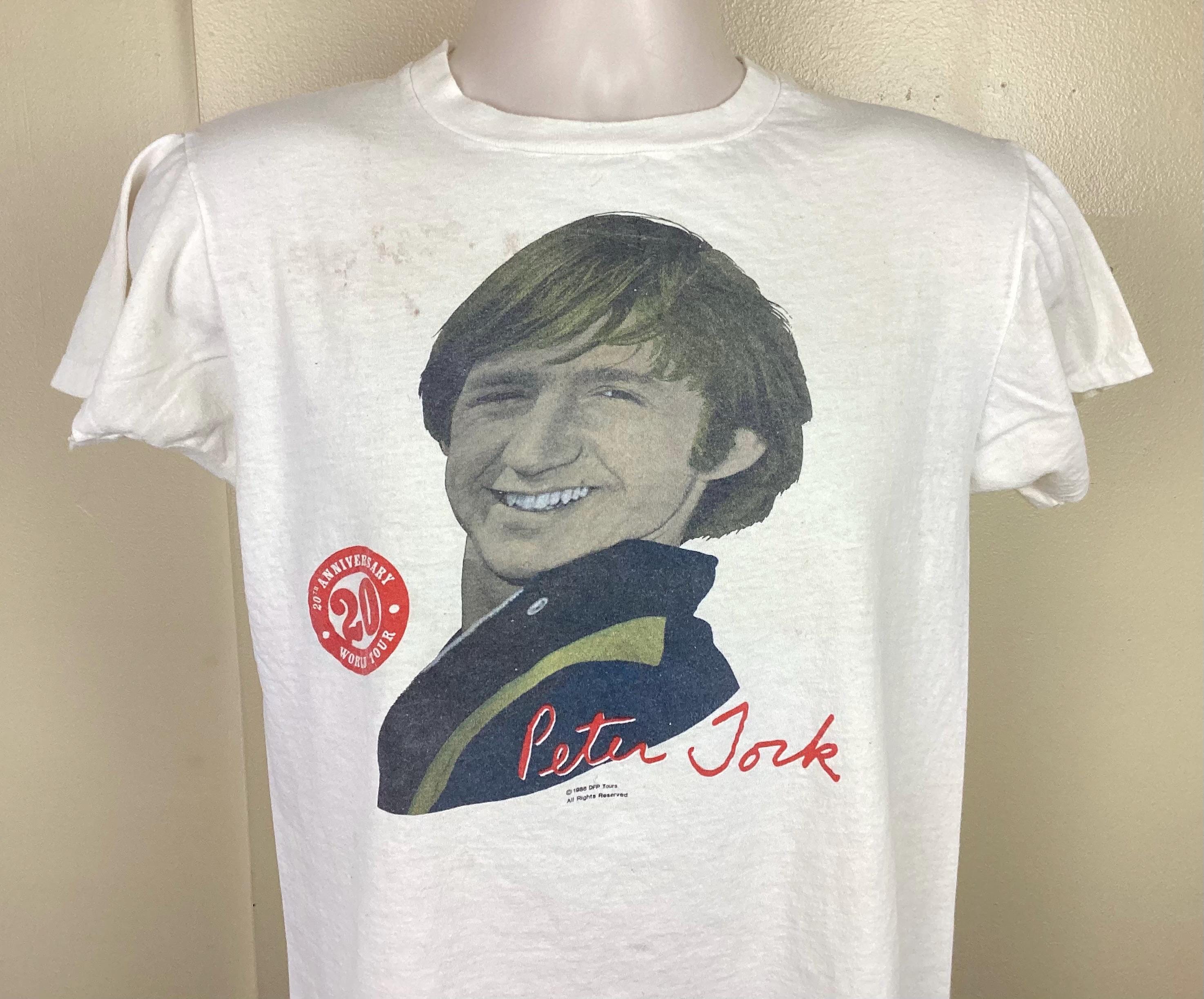 Vtg 1986 Peter Tork Concert T-shirt White S/M 80s the Monkees