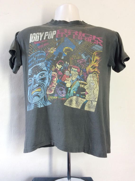 Vtg 1991 Iggy Pop Brick By Brick Concert T-Shirt S