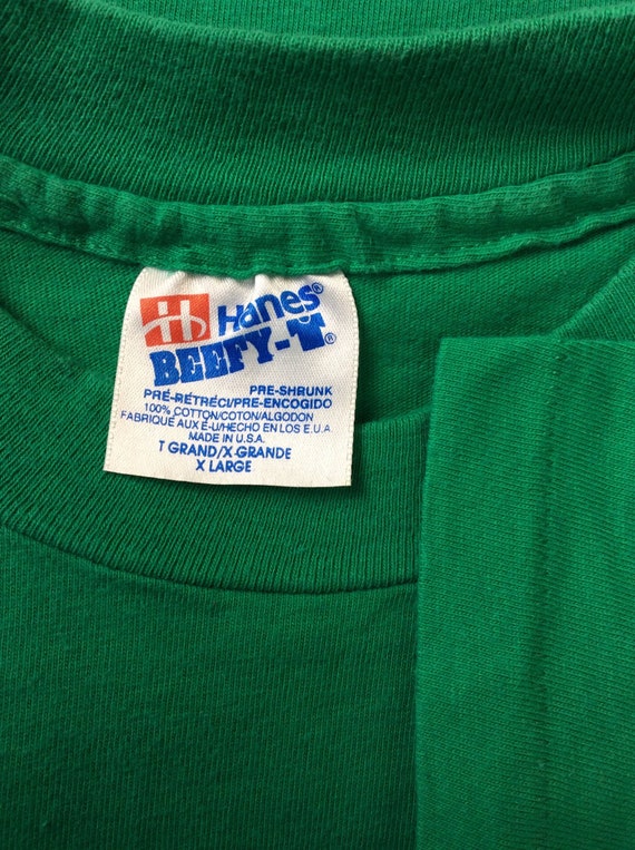 Vtg 1993 Nickelodeon Studios T-shirt Green L/XL 90s Hanes Kids TV