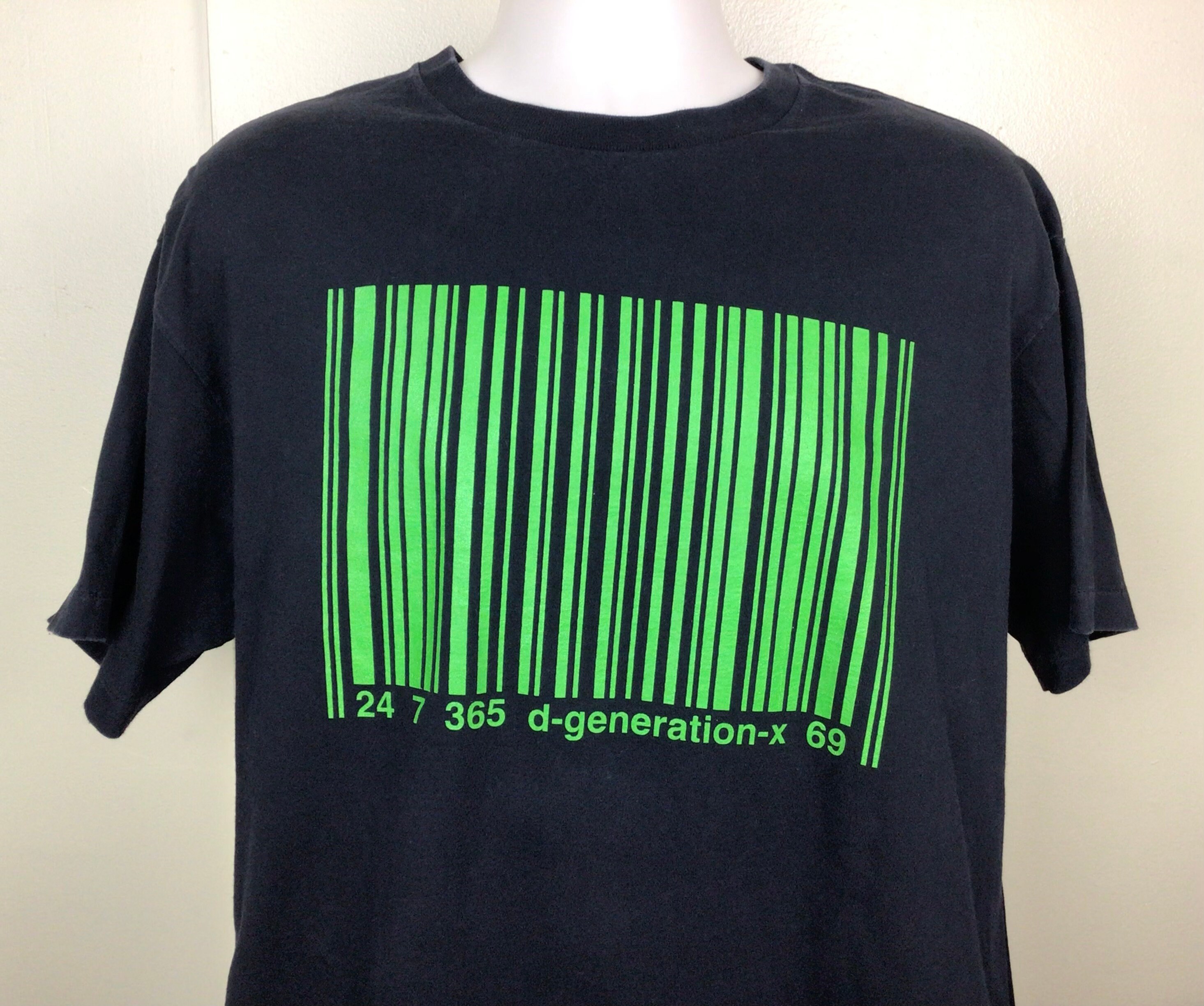 Vtg 1998 WWF D-generation-x Barcode T-shirt Black XL 90s Attitude