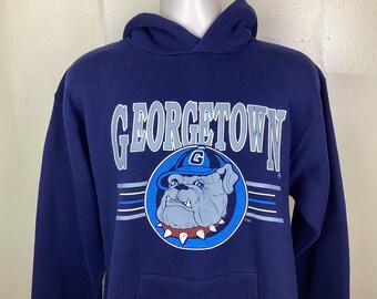 Vtg 90s Champion Navy Blue Full Zip Hooded Sweatshirt M/L