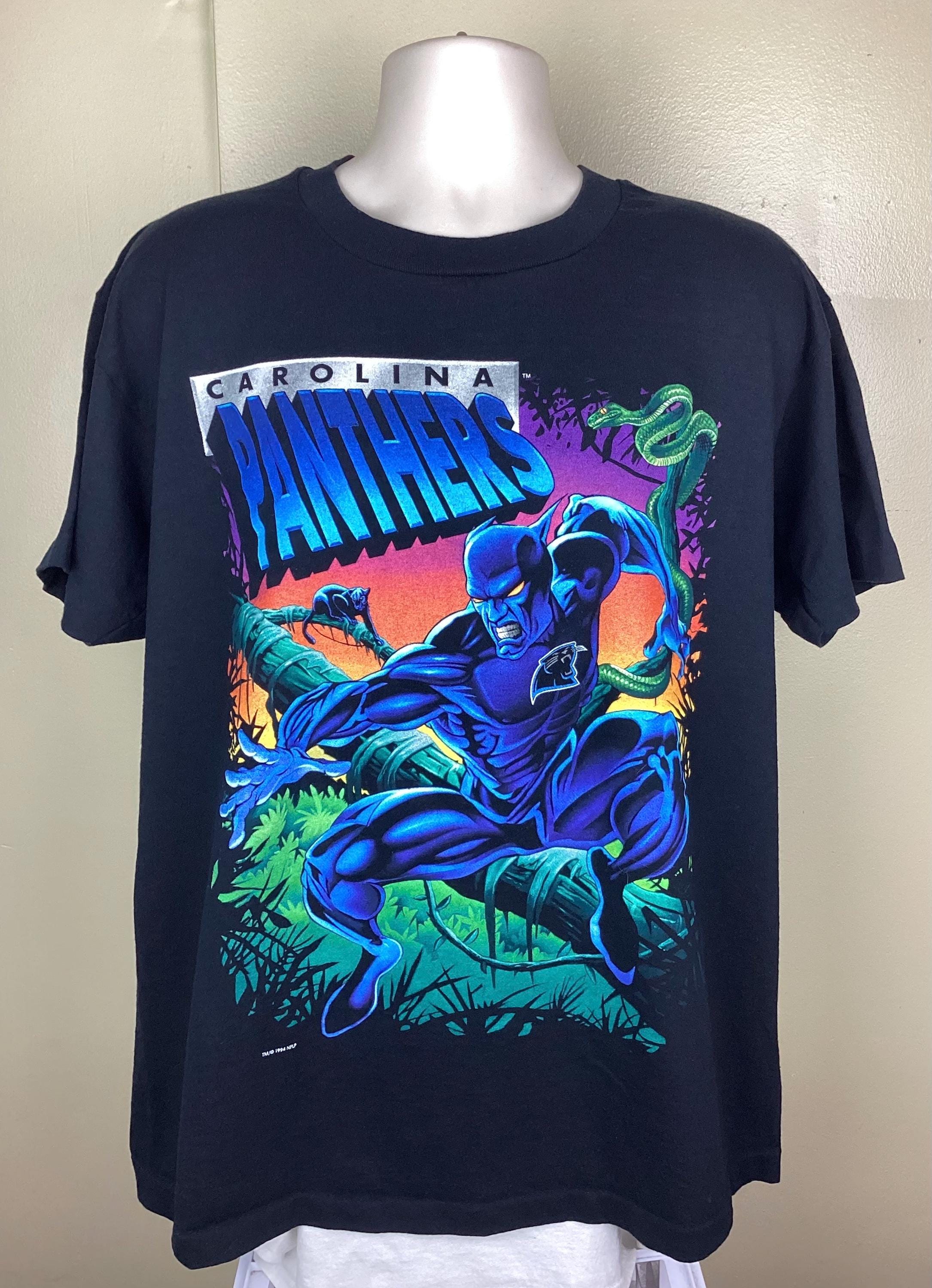 Vintage 1994 Carolina Panthers T-shirt Black XL 90s Salem 