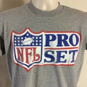 Vtg Early 90s Pro Set NFL Football Cards Camiseta Heather Grey M Cartas Esportivas