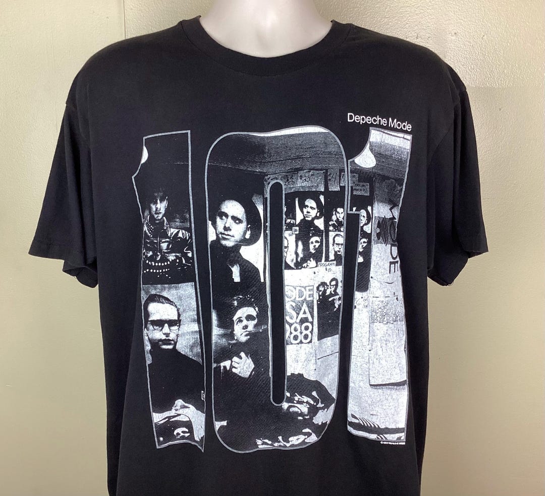Vtg 1989 Depeche Mode 101 T-shirt Black XL 80s Synthpop Rock Band