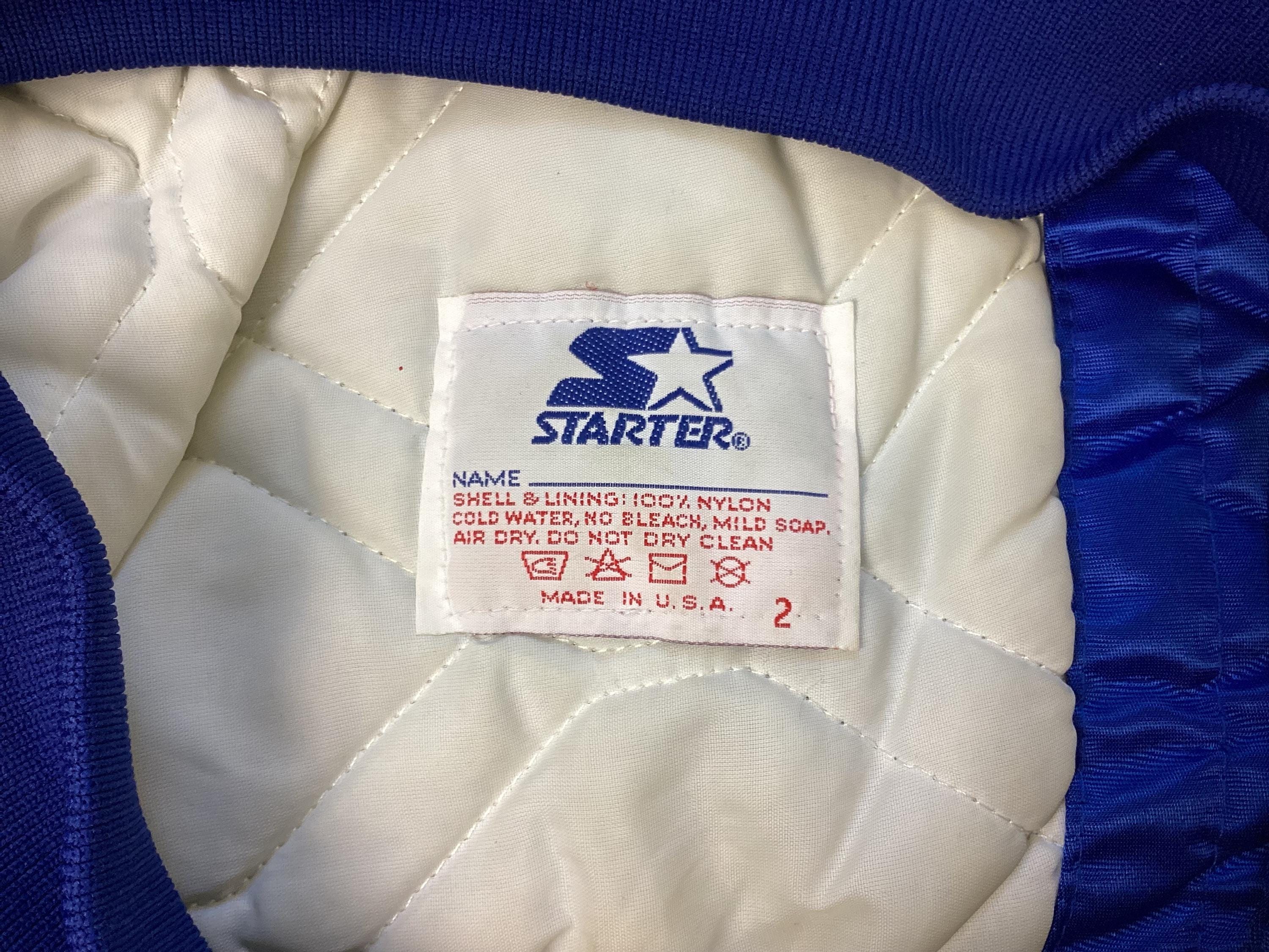 Vtg 80s 90s Starter Buffalo Bills Satin Jacket Blue M Bomber
