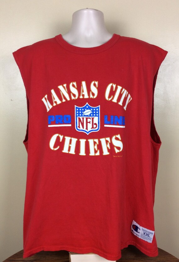 Vtg 1994 Champion Kansas City Chiefs Muscle T-Shi… - image 2