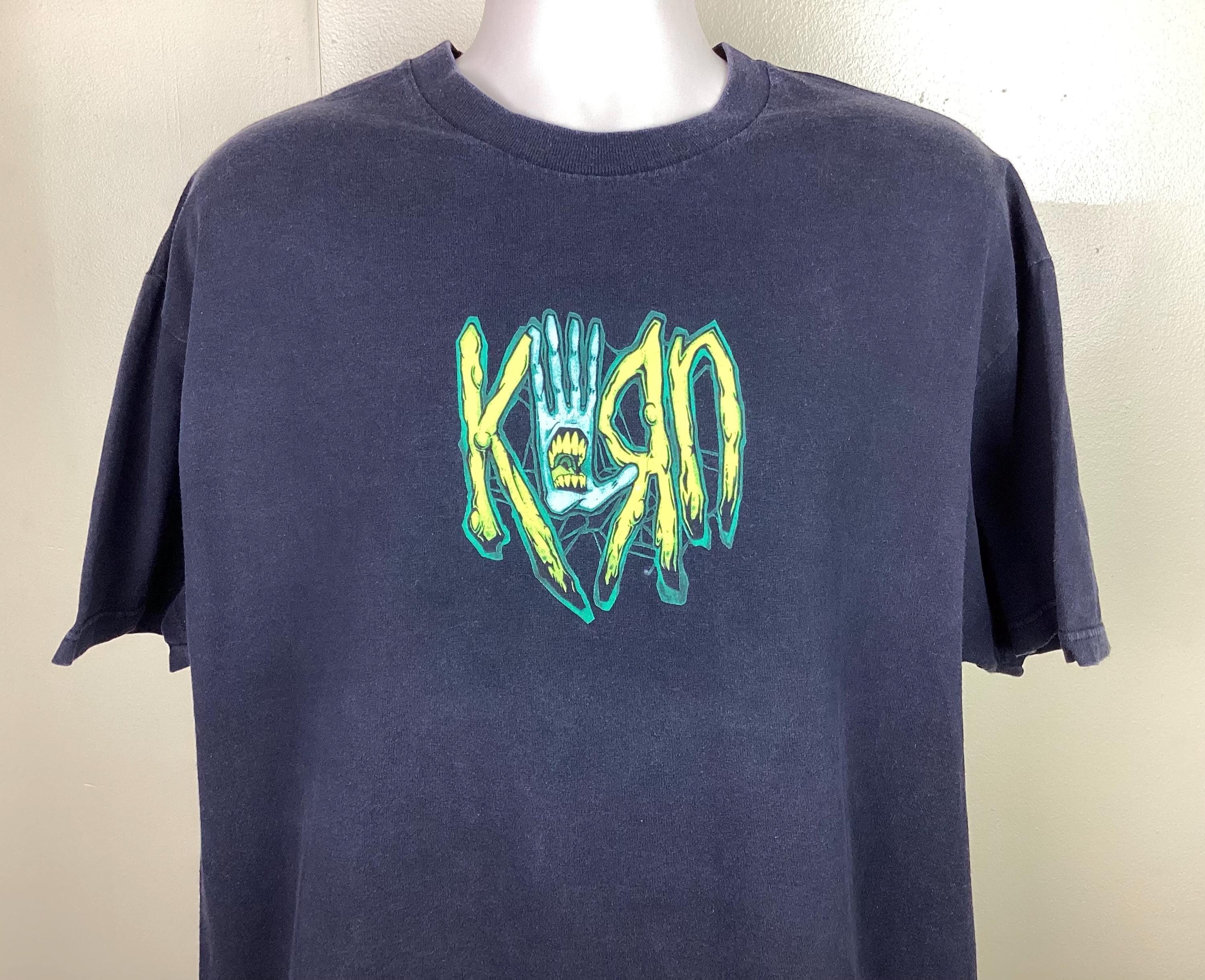 Vtg 2001 Korn T-shirt Black XL Y2K Giant Tag Nu Metal Heavy Hard
