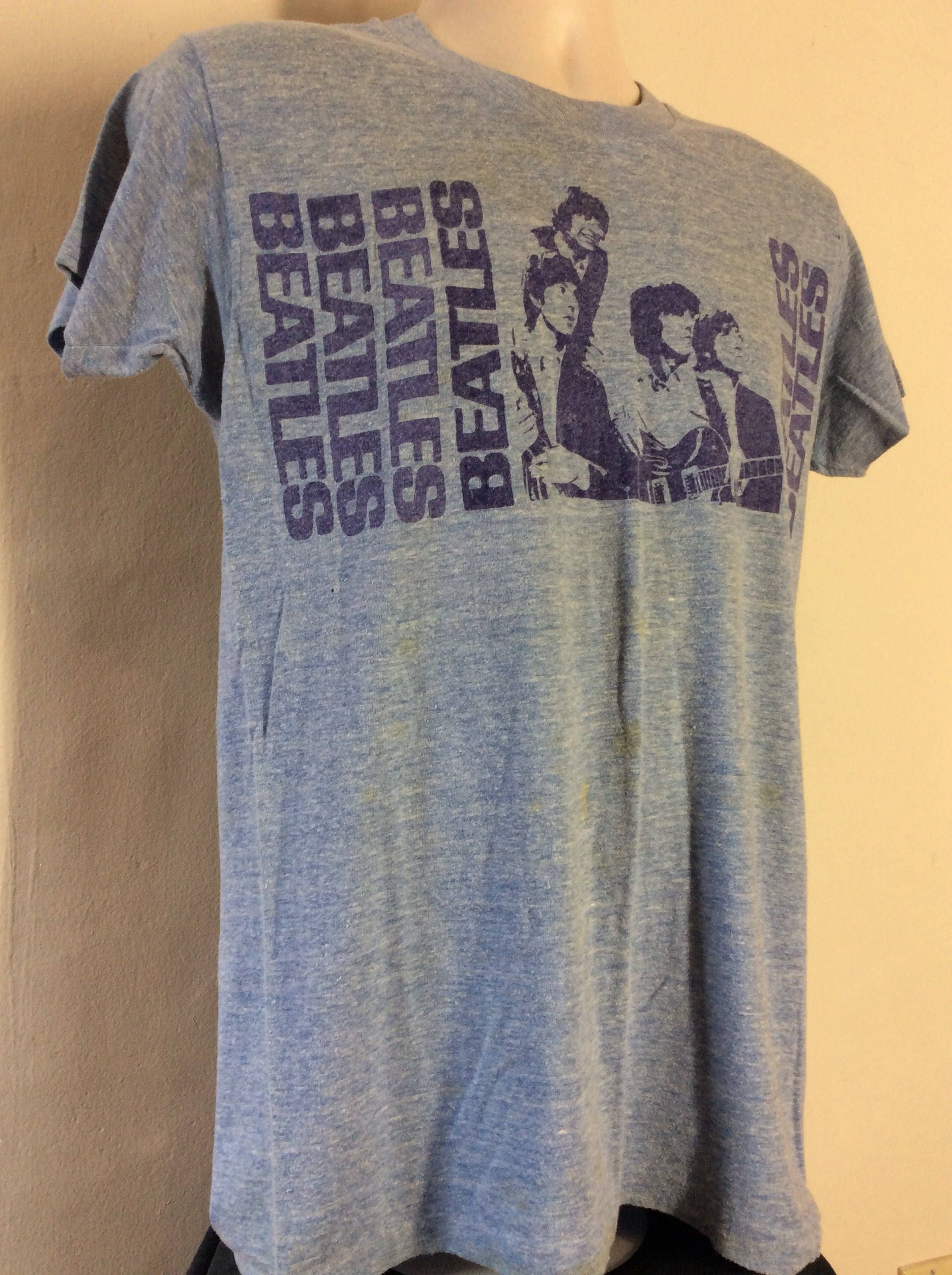 Vtg 70s the Beatles T-shirt Heather Blue M/L Classic Rock Band John Lennon  Paul Mccartney George Harrison - Etsy