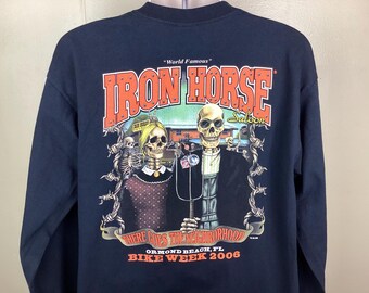 Vintage Iron Horse Saloon Long Sleeve Pocket T-shirt 2006 American