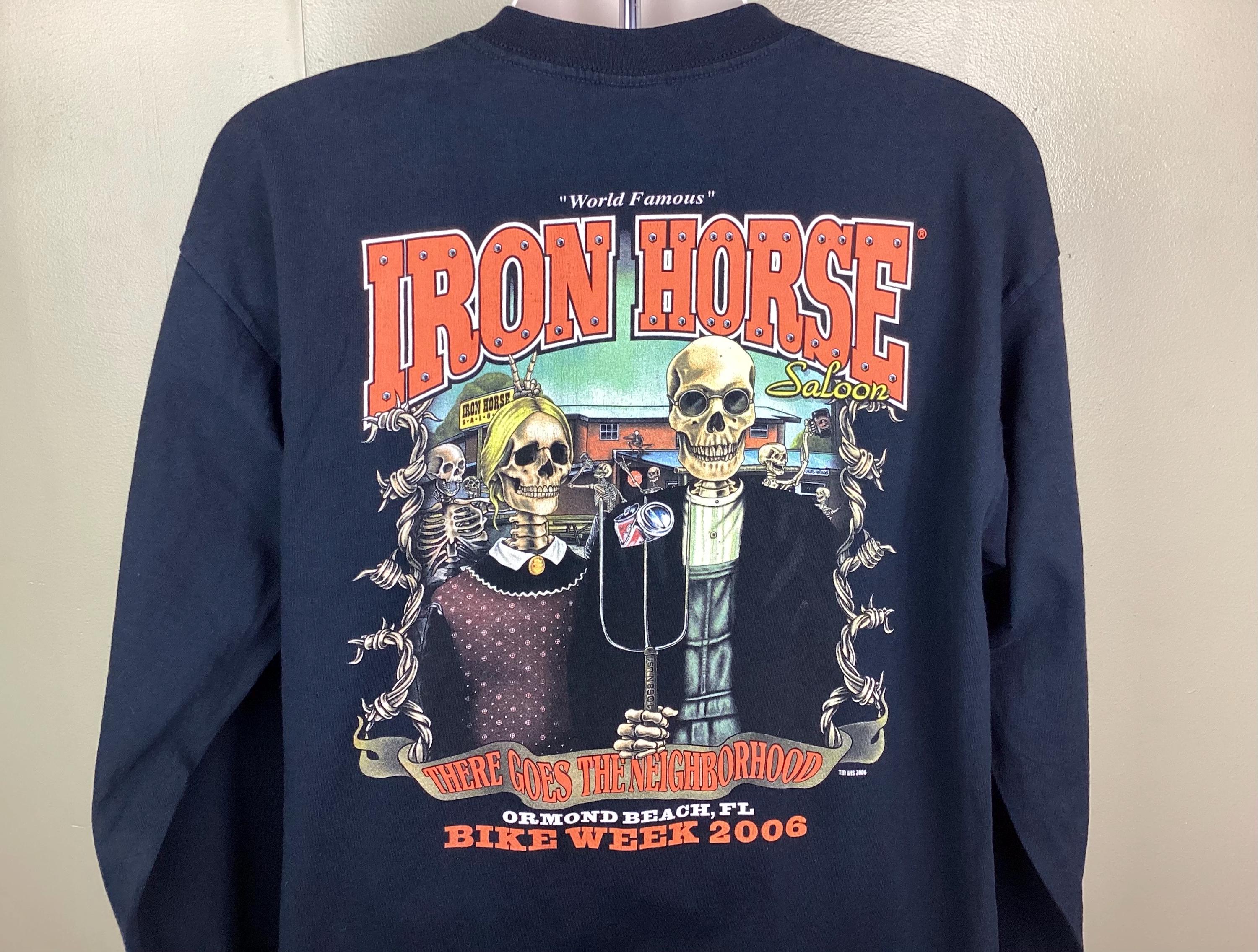 Vintage Iron Horse Saloon Long Sleeve Pocket T-shirt 2006 American
