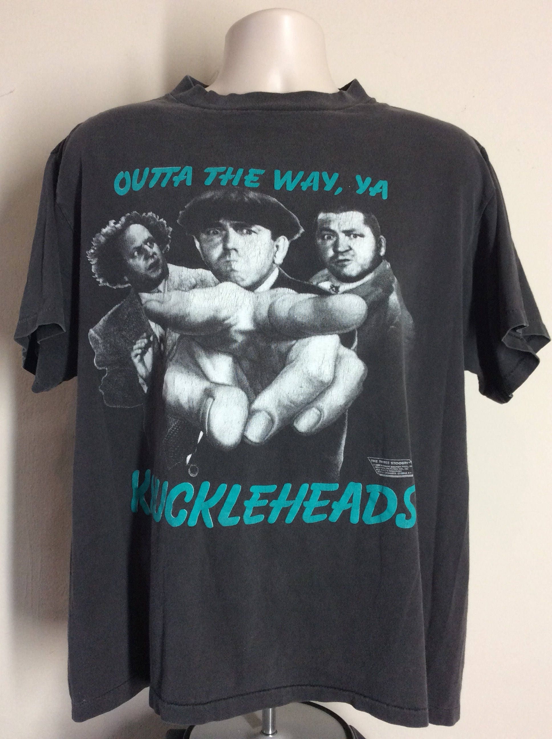 Vtg 1989 Three Stooges Outta The Way Ya Knuckleheads TShirt Etsy