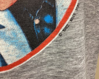 Vtg 1982 Billy Joel Raglan Jersey Style Concert T-shirt Gray M 80s
