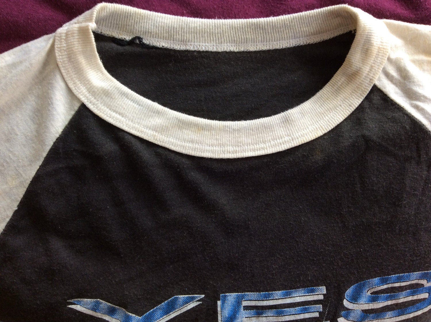 Vtg 1984 YES Jersey Style Concert T-shirt M 80s Progressive