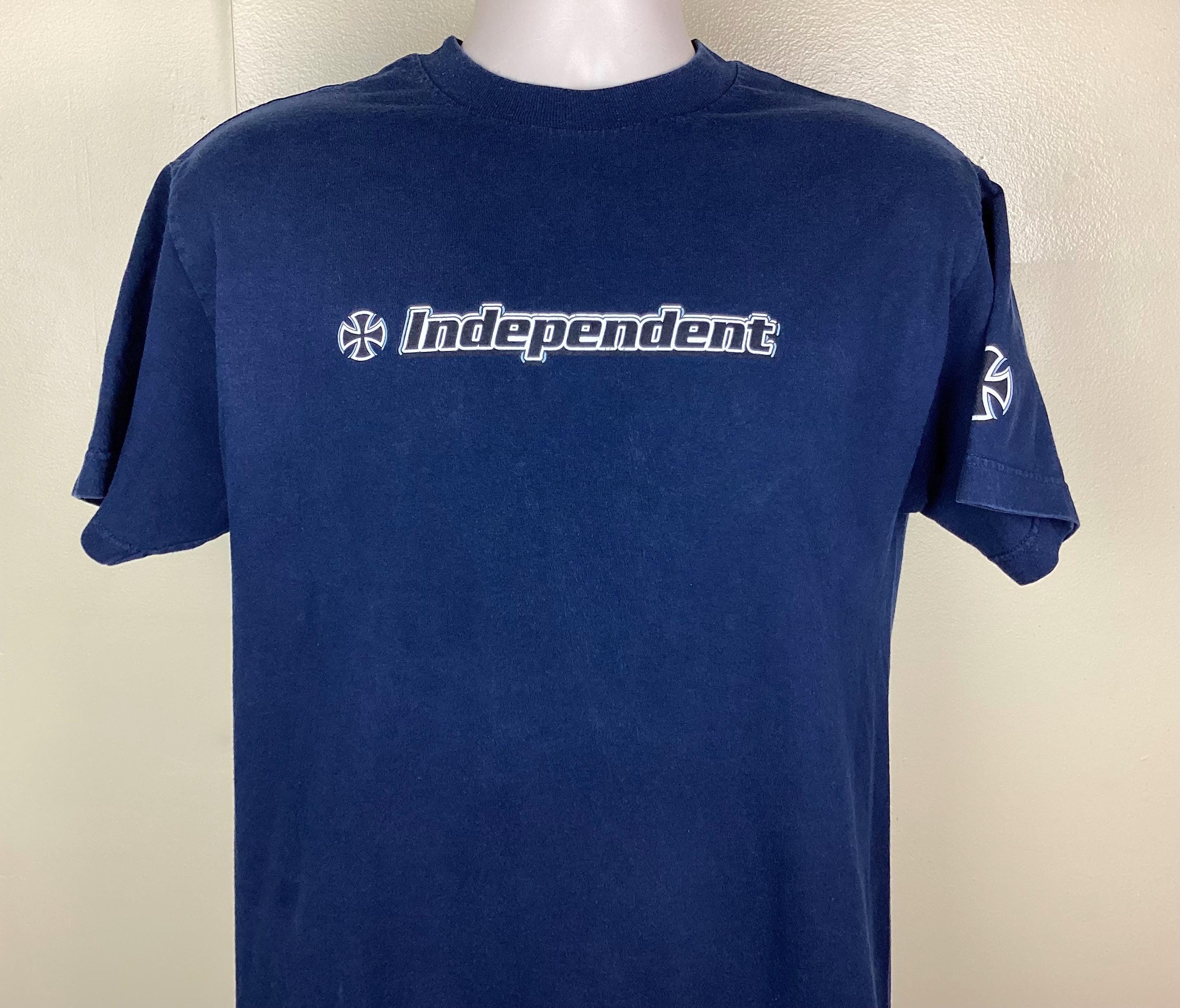 Vintage 90s Y2K Independent Trucks T-shirt Blue M Skateboards