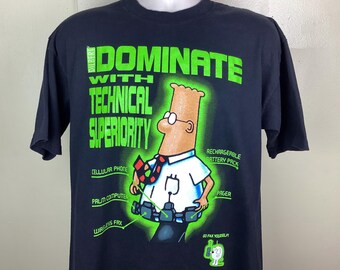 Vintage 90s Dilbert T-shirt Authentic Comic Book by Scott Adams 