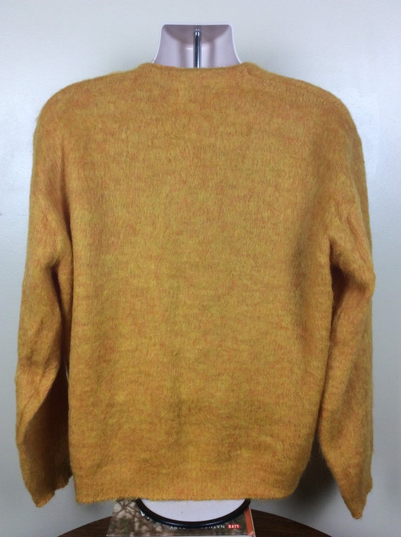 Vtg 60s Prince Marc Mohair Cardigan Sweater XL Go… - image 3