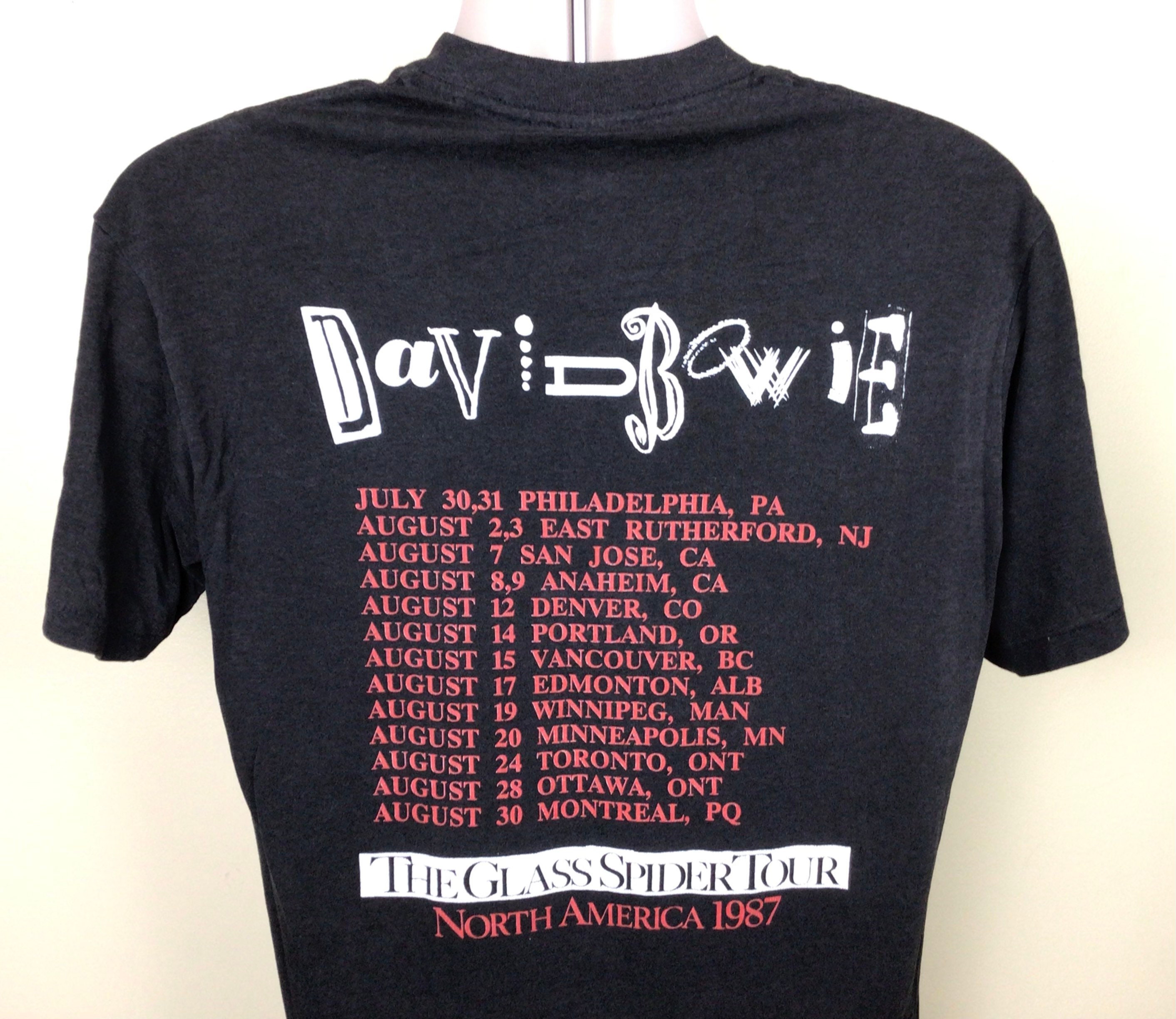 Vtg 1987 David Bowie Glass Spider Tour Concert T-shirt Black