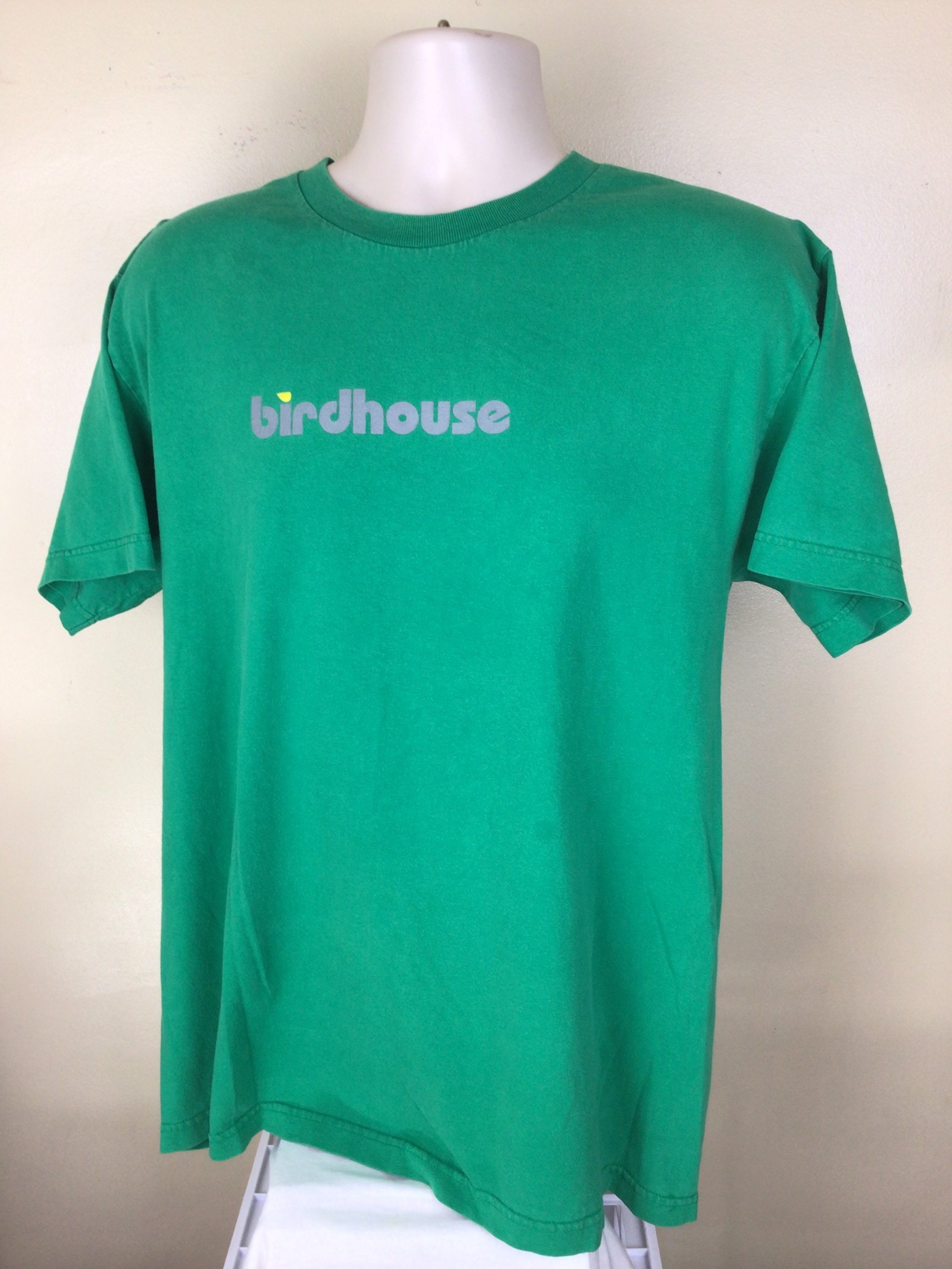ヴィンテージ 90年代 バードハウス ロゴ Tシャツ グリーン L スケート 