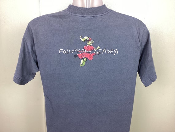 Vtg 1998 Korn Follow the Leader T-shirt Gray M 90s Nu Metal Hard