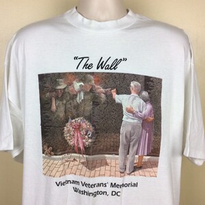 ヴィンテージ 80年代 ベトナム戦争記念Tシャツ ホワイト XXL/XXXL 退役 