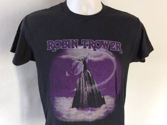 Vtg 1989 Robin Trower Concert T-shirt Black S/M 80s Classic Rock