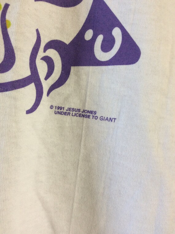 Vtg 1991 Jesus Jones T-Shirt White XL 90s Alterna… - image 3