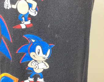 Vtg 1993 Sonic the Hedgehog T-shirt Black Youth XL Adult S Vtg 1993 Sonic the Hedgehog T-shirt Black Youth XL Adult S