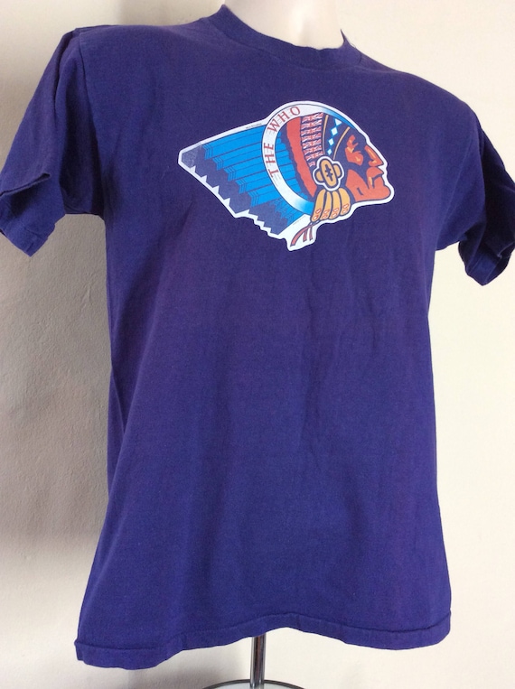 Vtg 70s The Who T-Shirt Purple S/M Classic Rock B… - image 4