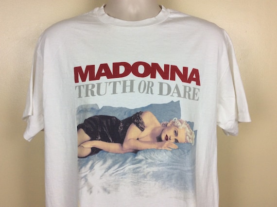 ヴィンテージ 1991 マドンナ トゥルース オア デア Tシャツ ホワイト 