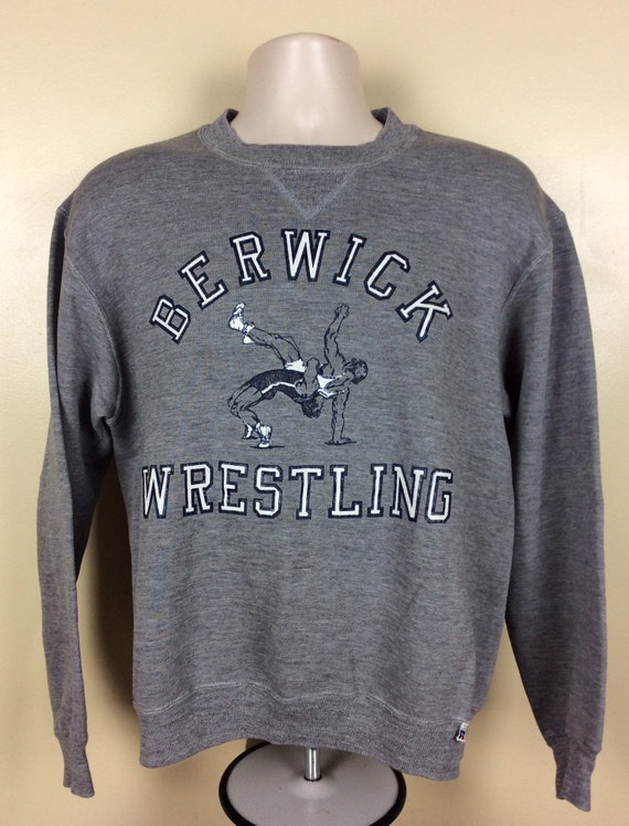 Vtg 80s Berwick Wrestling Crew Neck Sweatshirt He… - image 2