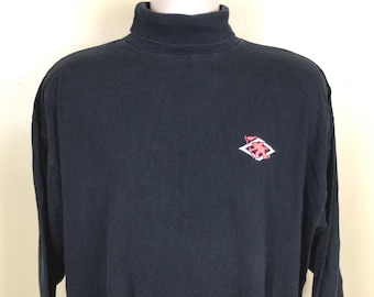 Vtg 80s 90s Gotcha Turtleneck T-Shirt Black XL Long Sleeve Embroidered Surf Skate Brand