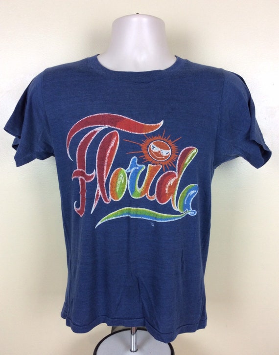 Vtg 70s Florida T-Shirt Blue S 50/50 Single Stitc… - image 2