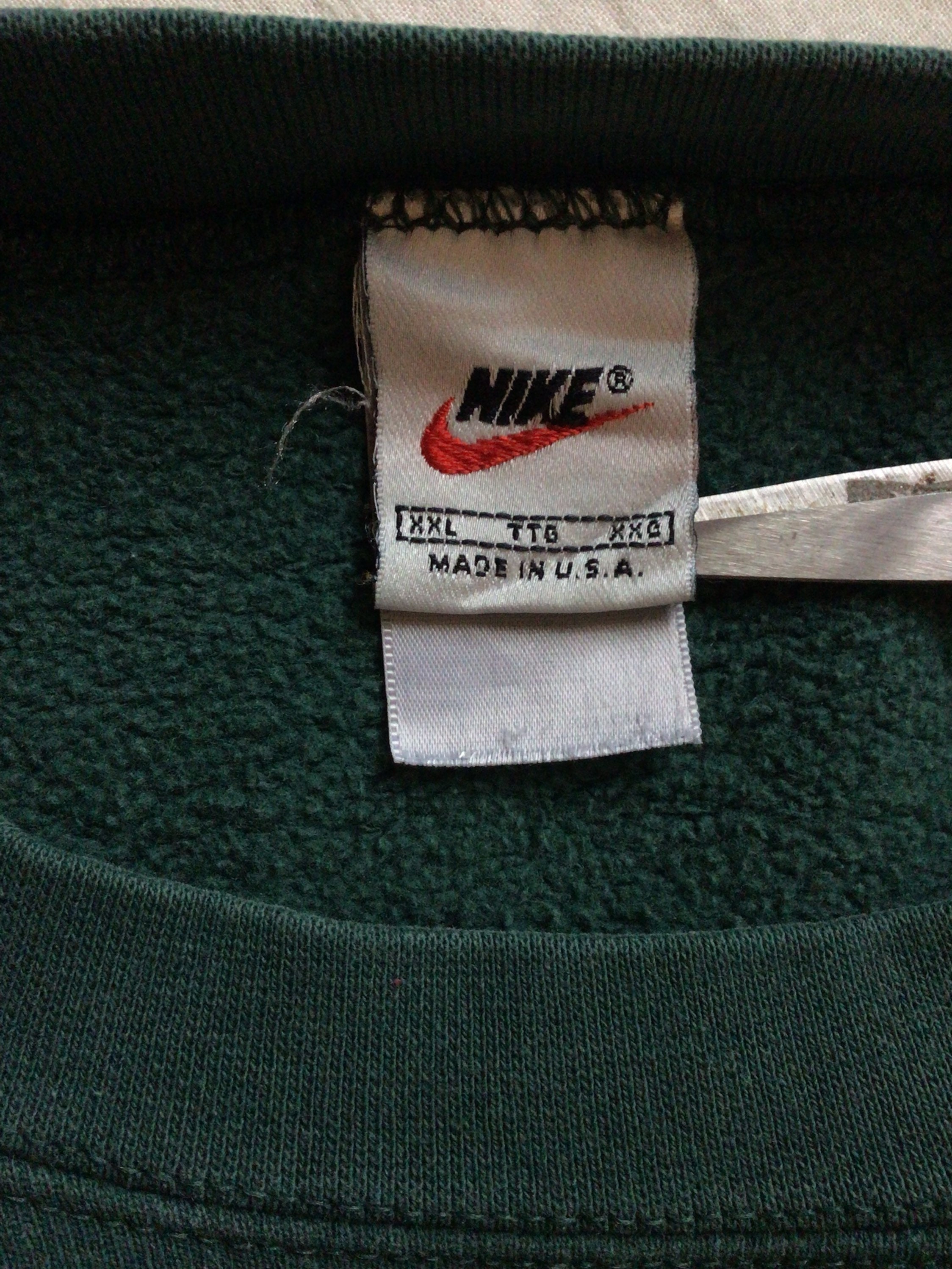 90s NIKE Zip up Logo Sweatshirt Made in Usa Nike Grey Tag