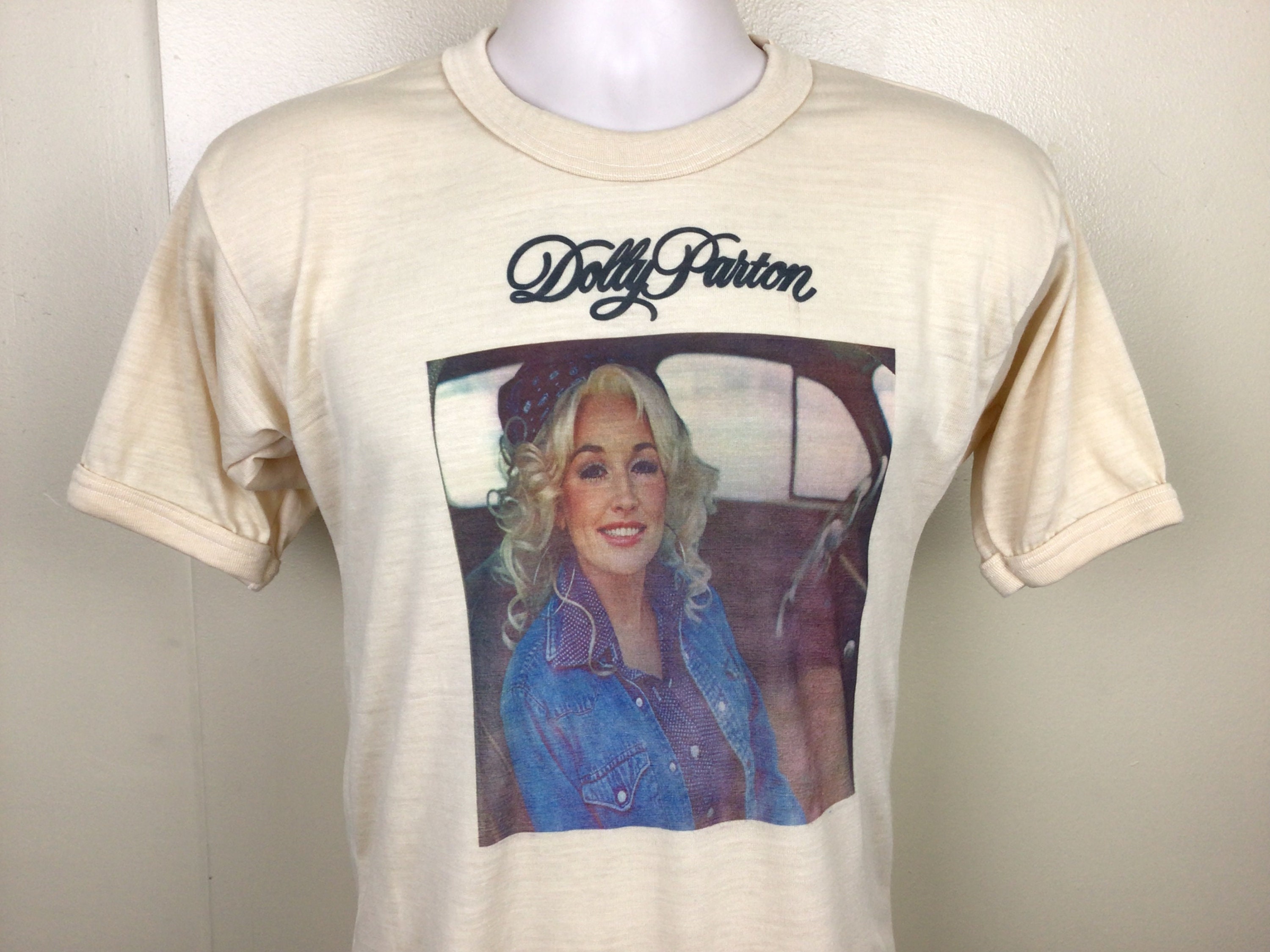 ヴィンテージ 70年代 ドリー・パートン Tシャツ ベージュ サイズ L S