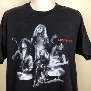 Vtg 90s Led Zeppelin T-shirt Black XL Winterland Single Stitch 