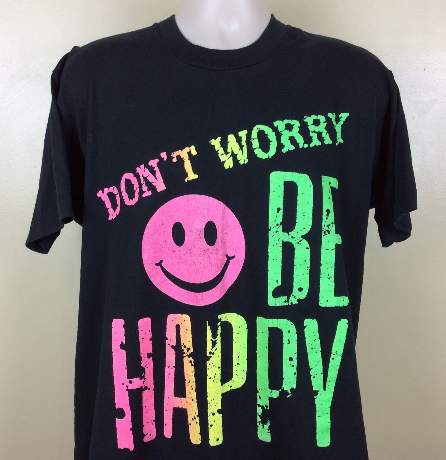 ミュージシャン DOTS Don't Worry, Be Happy L/S TEE Amazon.com: Don't Be Happy Worry Long Sleeve T-Shirt