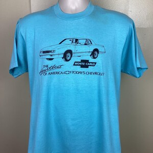 1984 Monte Carlo SS Classic Car T-Shirt – Unisex Short Sleeve Tee With Vintage Muscle Car Graphic - View #11