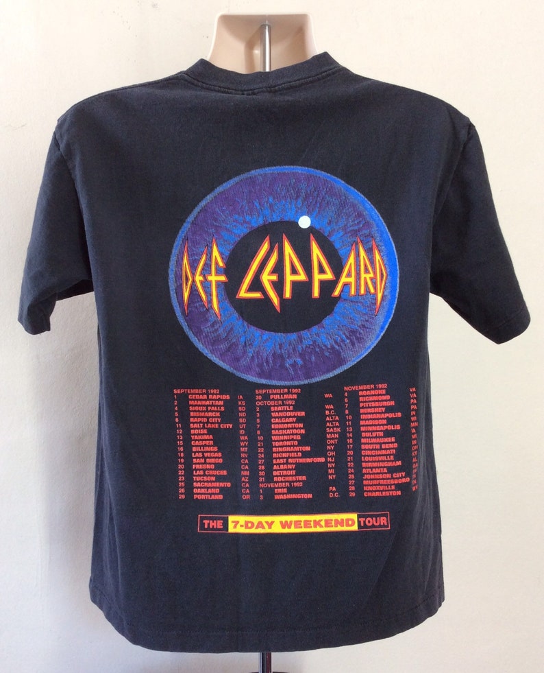 Vtg 1992 Def Leppard Adrenalize Concert T-shirt Black M 90s | Etsy UK