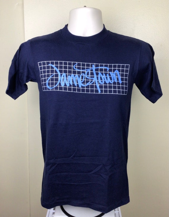 Vtg 70s 80s Jamestown T-shirt Navy Blue S Velva Sheen NY Single