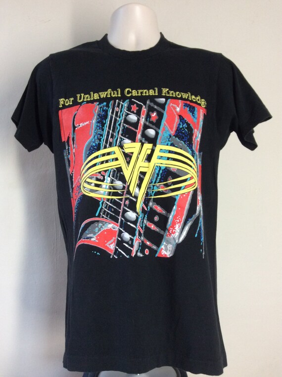 Vtg 1991 Van Halen For Unlawful Carnal Knowledge T-Shirt Black | Etsy
