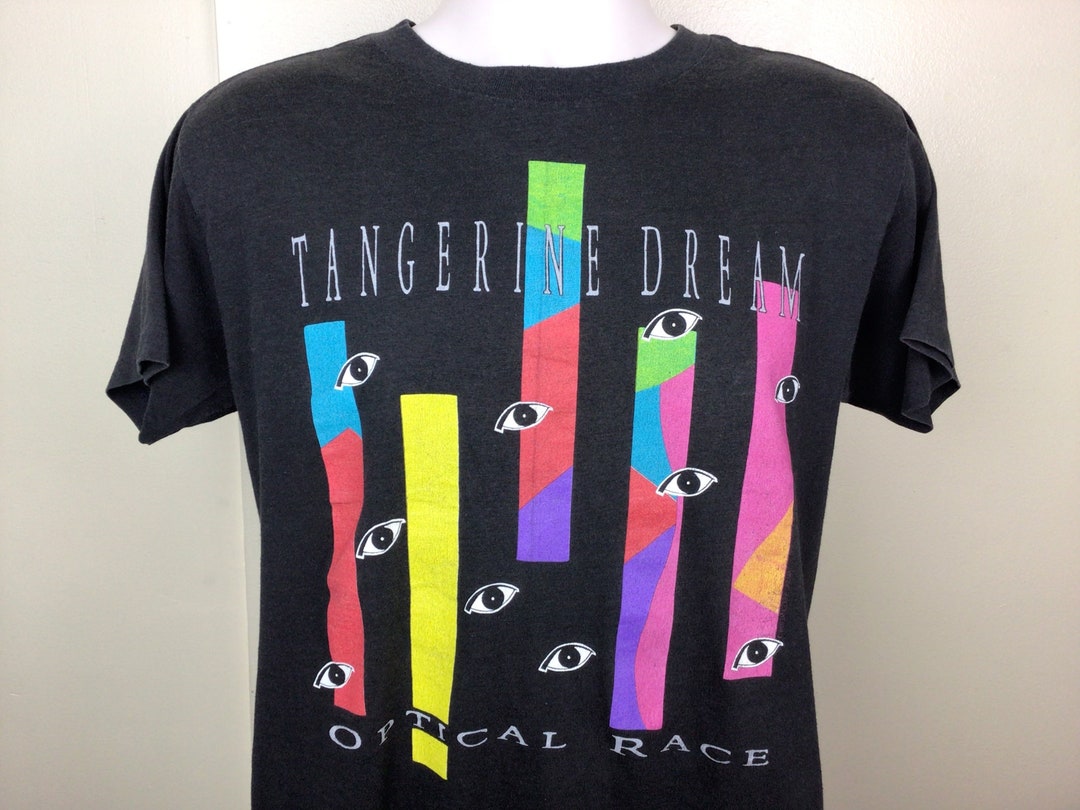 Vtg 1988 Tangerine Dream Optical Race Concert T-shirt M/L Vtg 1988 Tangerine Dream Optical Race Concert T-shirt M/L
