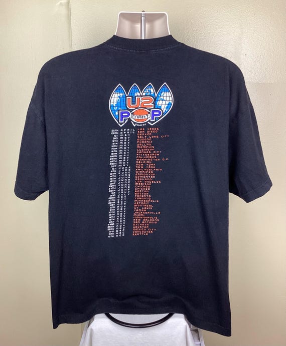 Vtg 1997 U2 Pop Mart Concert T-shirt Black XL 90s Rock Band - Etsy