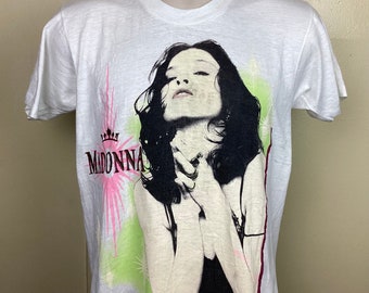 【80's】 MADONNA LIKE A PRAYER Tee Madonna - Like A Prayer Song Music Black Unisex T-shirt Size
