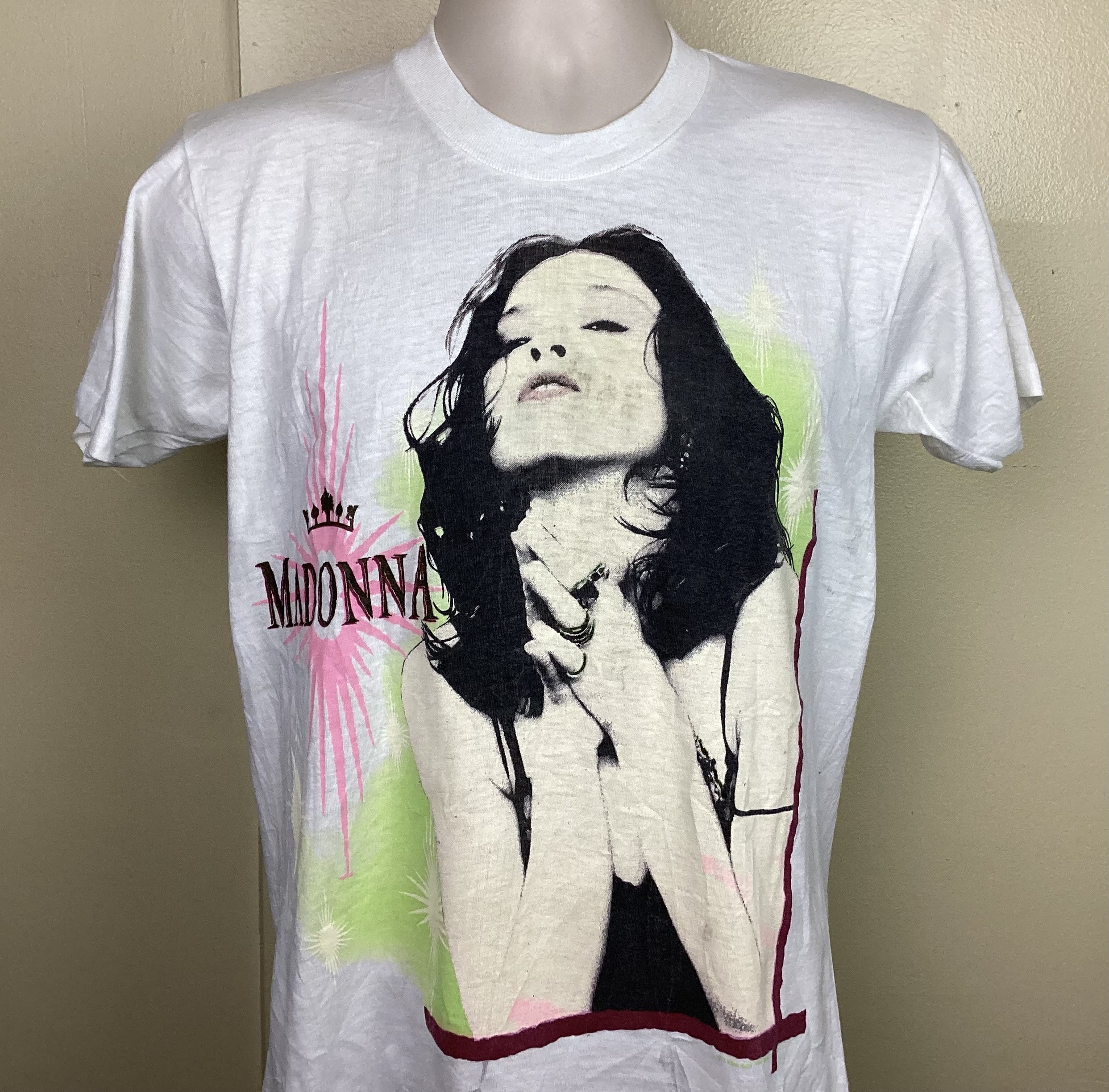 Vtg 1989 Madonna Like A Prayer T-shirt White S/M 80s Pop Vtg 1989 Madonna Like A Prayer T-shirt White S/M 80s Pop