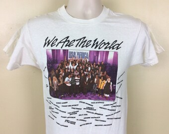 we are the world vintage t shirt
