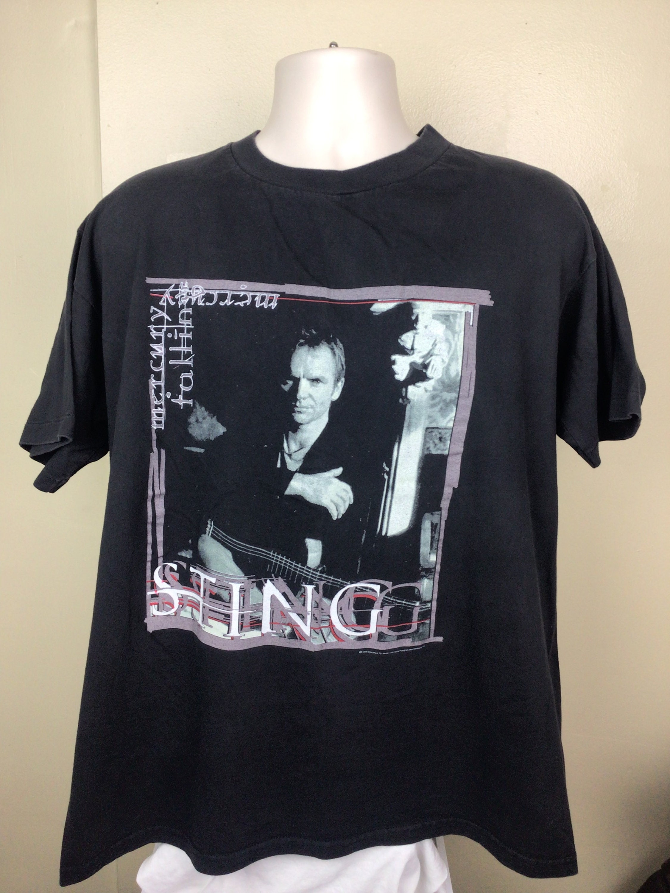Vtg 1996 Sting Mercury Falling Tour Concert T-shirt Black XL 90s 