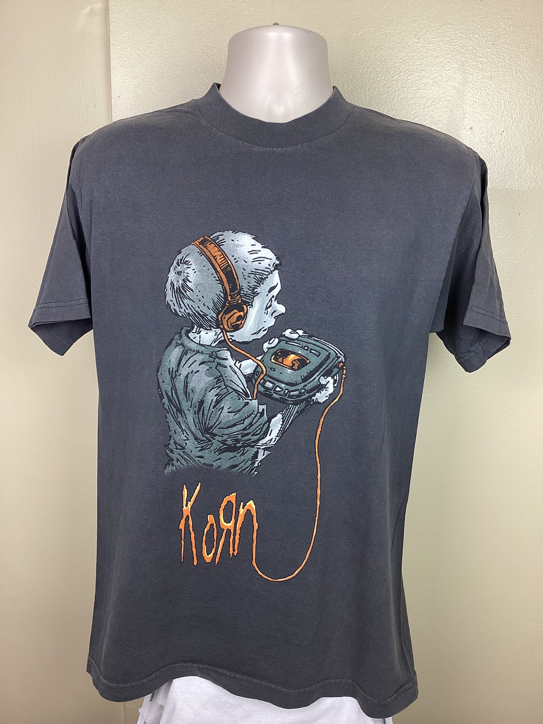 Vtg 1998 Korn Follow the Leader T-shirt Gray M 90s Nu Metal Vtg 1998 Korn Follow the Leader T-shirt Gray M 90s Nu Metal