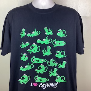 ヴィンテージ 90年代 Y2K トカゲ セックス体位 コスメル Tシャツ